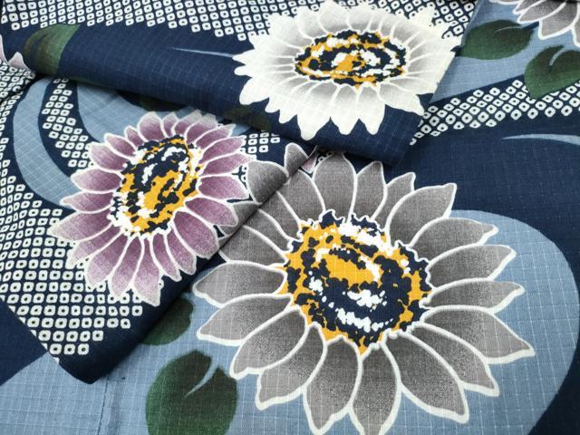 平和屋着物∴夏物　浴衣　綿紅梅　流水舞花文　綿　逸品　CAAW1109ng