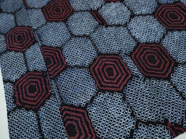 平和屋着物∴夏物 浴衣 有松鳴海絞り 亀甲吉祥文 綿 逸品 CAAW1177ng