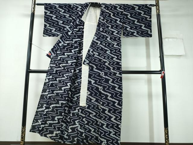 平和屋着物∴夏物 浴衣 有松鳴海絞り 流水文 綿 逸品 CAAW1198ngの通販