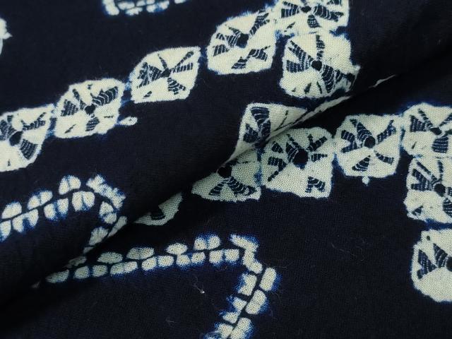 平和屋着物∴夏物　浴衣　有松鳴海絞り　流水文　綿　逸品　CAAW1198ng_3