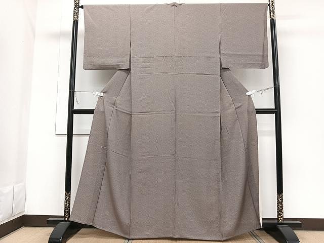 平和屋着物▽江戸小紋　単衣　舞扇文　正絹　逸品　CAAW1251xi_1