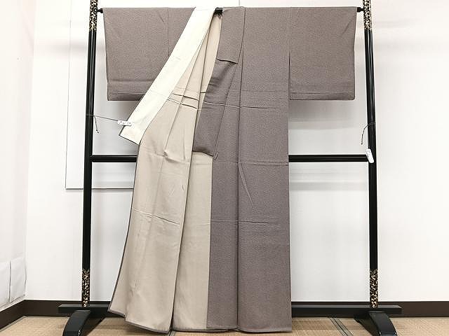 平和屋着物▽江戸小紋　単衣　舞扇文　正絹　逸品　CAAW1251xi_2