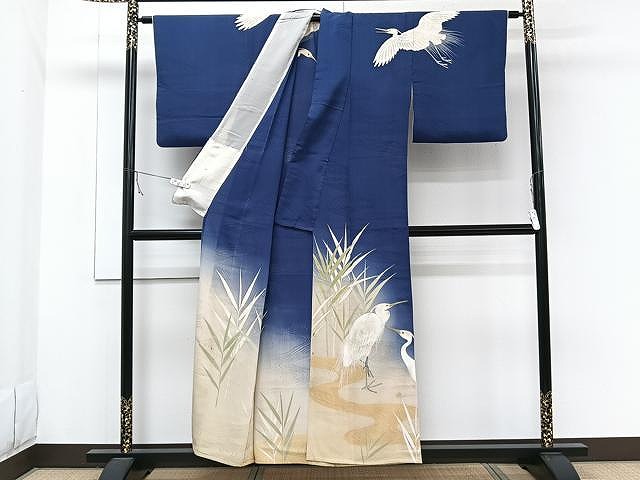 平和屋着物▽訪問着　単衣　刺繍　鷺沼　金彩　正絹　逸品　CAAW1256xi_1