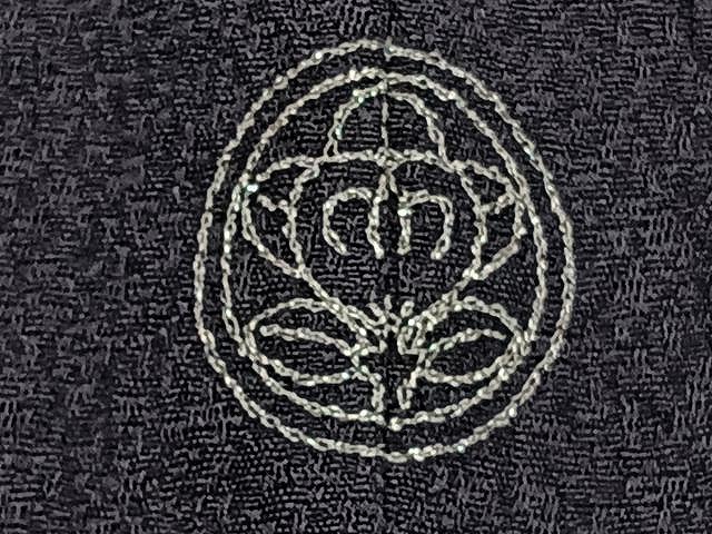 平和屋着物▽染色作家　斉藤三才　訪問着　単衣　刺繍　飛鳥文　寿光織　褐色　やまと誂製　反端付き　正絹　逸品　CAAW1265xi_7