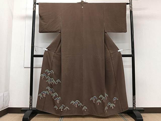平和屋着物＃羽織 枝葉文 暈し染め 正絹 逸品 CAAV5637id 平和屋着物○