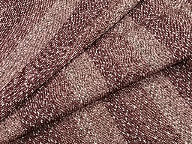 平和屋着物▽本塩沢　単衣　間道　正絹　逸品　CAAW1344xi