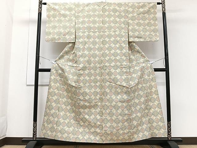 平和屋着物○三代志紬 玩具文様 反端付き 正絹 逸品 DAAV8612tw