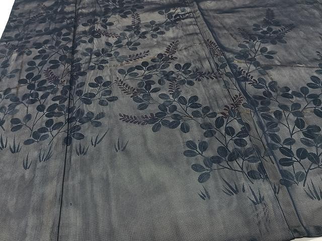平和屋着物▽訪問着　単衣　無双　手描き　紗袷　紗×紗　草花文　金彩　正絹　逸品　CAAW1350xi_3