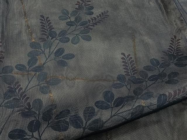 平和屋着物▽訪問着　単衣　無双　手描き　紗袷　紗×紗　草花文　金彩　正絹　逸品　CAAW1350xi_5