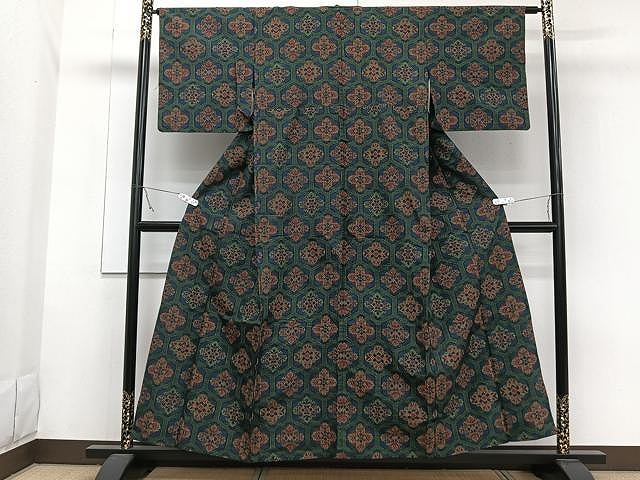 平和屋着物＊夏物 本場大島紬 夏大島 白大島 枝葉文 正絹 逸品 CAAV2977ut