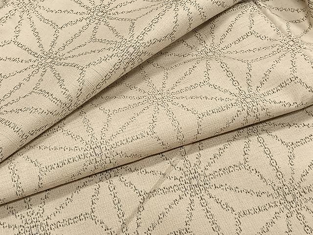 平和屋着物▽上質な紬　単衣　麻の葉文　正絹　逸品　CAAW1397xi