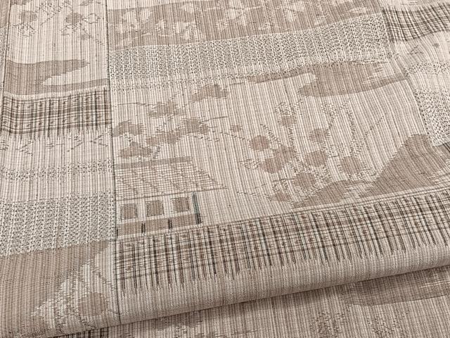 平和屋着物○本塩沢 110亀甲 花菱文 正絹 逸品 AAAZ4986ck 平和屋着物