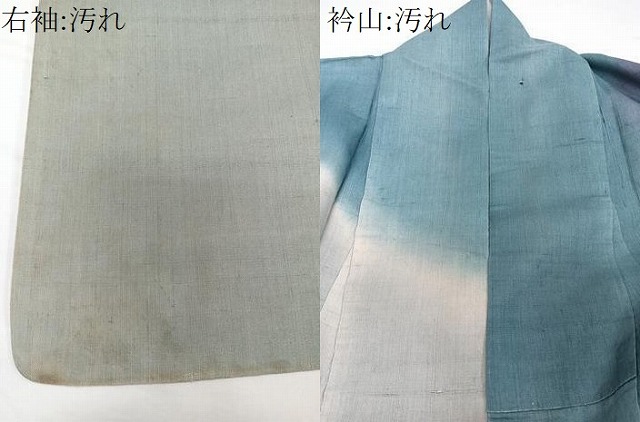 平和屋着物▽訪問着　単衣　紬地　手描き　草花文　正絹　逸品　CAAW1535xi_7
