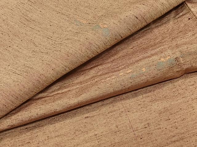 平和屋着物▽上質な紬 　単衣　舞蝶文 　正絹　逸品　未使用　CAAW1551xi