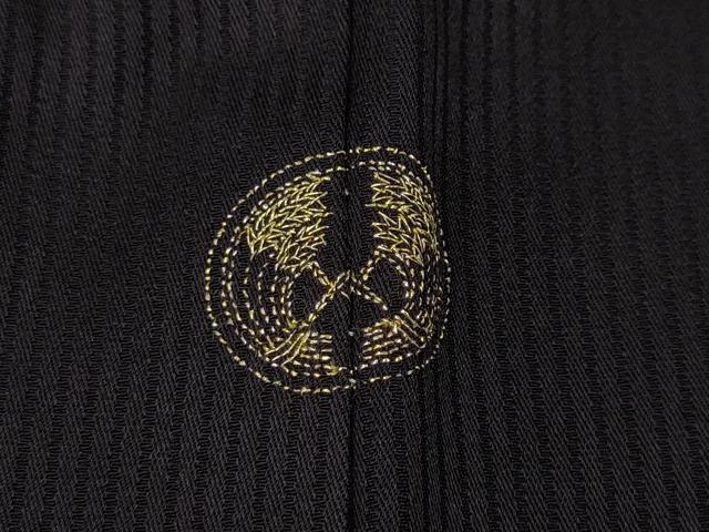 平和屋着物▽訪問着 単衣 破れ色紙扇面花文 金銀彩 三越