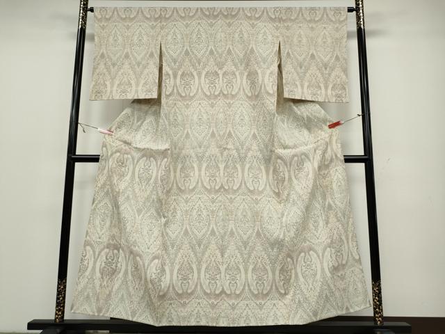 平和屋着物○上質な紬 吉祥花文 正絹 逸品 CAAX3091th