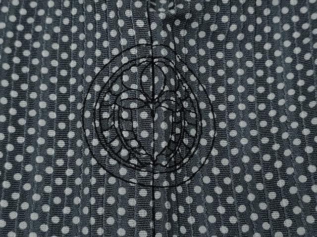 平和屋着物▽男性 江戸小紋 単衣 行儀 間道 正絹 逸品 CAAW2817ut