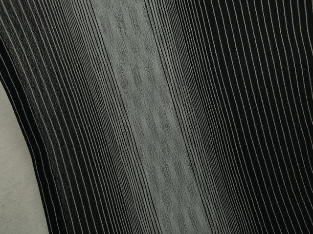 平和屋着物＊夏物 訪問着 紗 刺繍 笹間道 黒地 金彩 正絹 逸品 CAAW2948ut