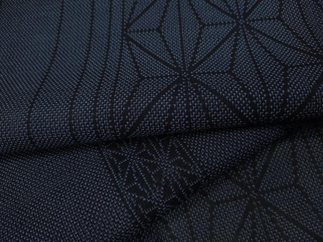 平和屋着物＊夏物　本場大島紬　夏大島　麻の葉間道　正絹　逸品　未使用　CAAW2950ut