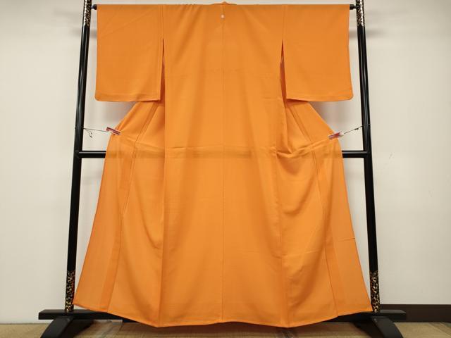 平和屋着物＊夏物　色無地　絽　蜜柑色　正絹　逸品　未使用　CAAW3125ut 平和屋着物＊夏物 色無地 絽 蜜柑色 正絹 逸品 未使用 CAAW3125ut