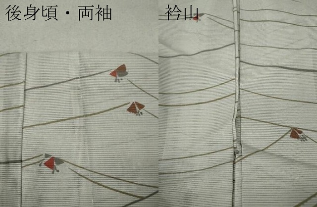 平和屋着物＊夏物　小紋　絽　吉祥花文　洗える着物　CAAW3132ut_7