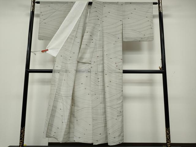 平和屋着物＊夏物　小紋　絽　吉祥花文　洗える着物　CAAW3132ut_2