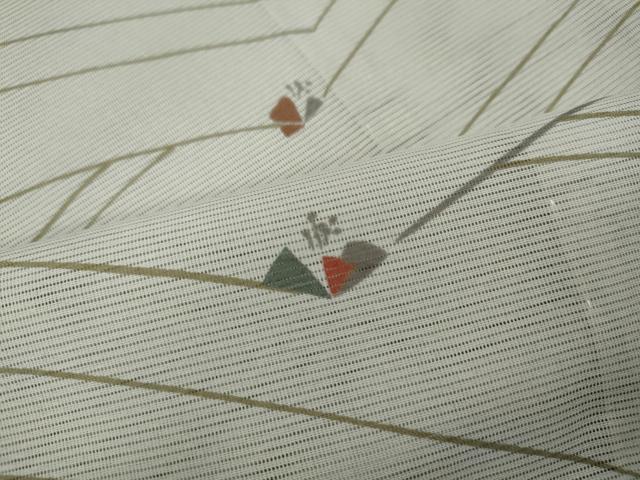 平和屋着物＊夏物　小紋　絽　吉祥花文　洗える着物　CAAW3132ut_4