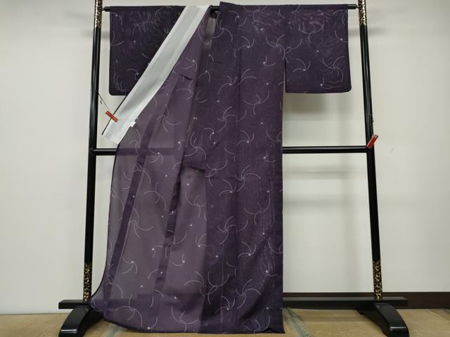 平和屋着物＊夏物　小紋　絽　舞花文　洗える着物　CAAW3133ut_2