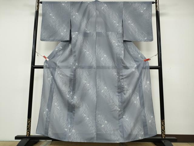 平和屋着物＊夏物　小紋　絽　草花文　暈し染め　やまと誂製　洗える着物　CAAW3134ut_1