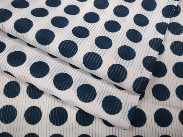 平和屋着物＊夏物　小紋　縦絽　水玉　洗える着物　CAAW3148ut