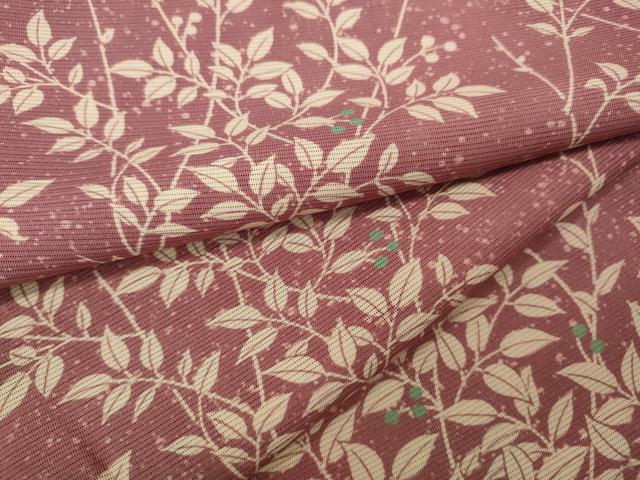 平和屋着物＊夏物　小紋　絽　枝木の実　正絹　逸品　CAAW3150ut