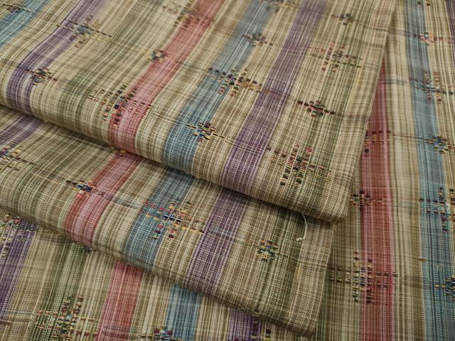 平和屋着物●上質な紬　花織　吉祥花間道　正絹　逸品　CAAW3153ut