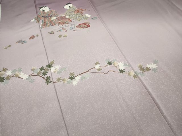 平和屋着物○訪問着 友禅 作家物 童子貝桶枝葉文 暈し