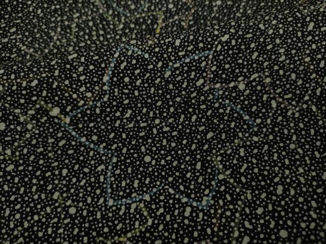 平和屋着物○上質な小紋 楓尽くし 黒地 正絹 逸品 CAAW3186ut