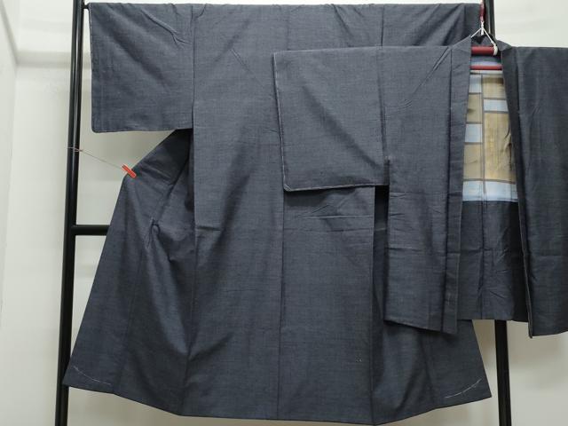 平和屋着物●男性　紬　アンサンブル　霞文　正絹　逸品　CAAW3606vf