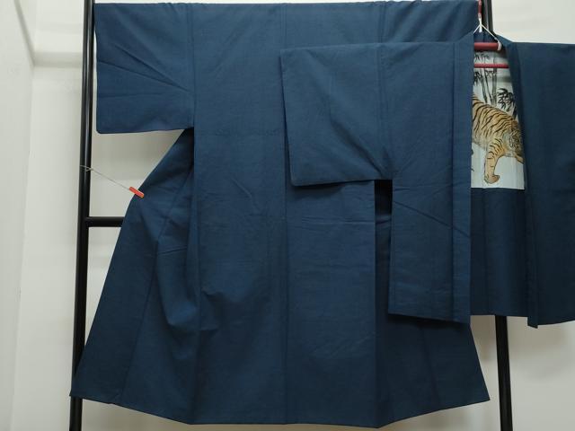 平和屋着物●男性　紬　アンサンブル　褐返色　正絹　逸品　CAAW3609vf