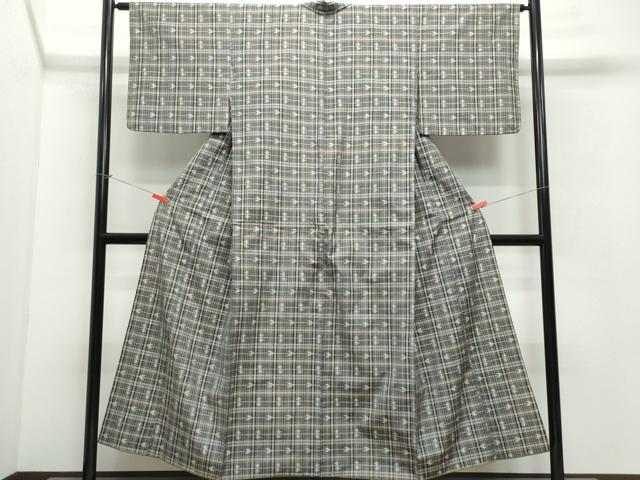 平和屋着物○本場琉球絣 絣文様 正絹 逸品 CAAW3627vf 紬