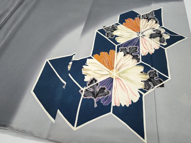 平和屋着物○上質な紬 色無地 黒色 正絹 逸品 CAAU2076yc