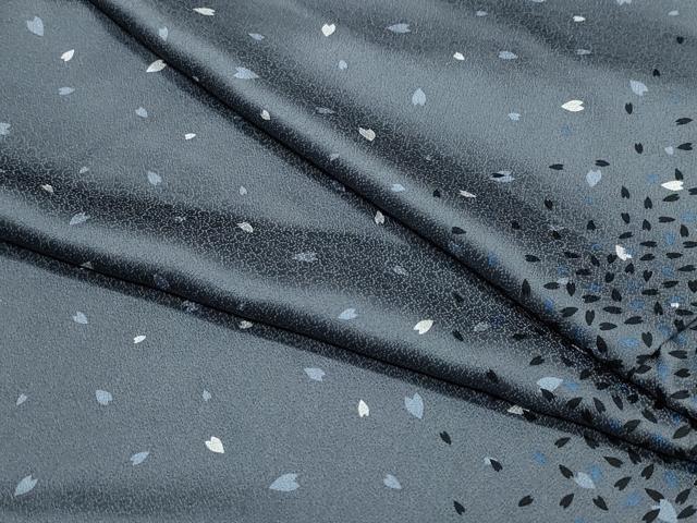 平和屋着物●上質な小紋　舞花弁　正絹　逸品　CAAW3642vf