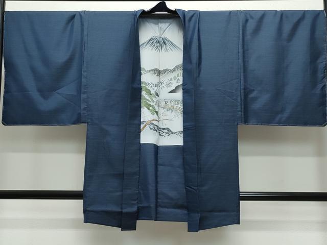 平和屋着物○男性 本場大島紬 アンサンブル 吉祥文 キングサイズ 正絹