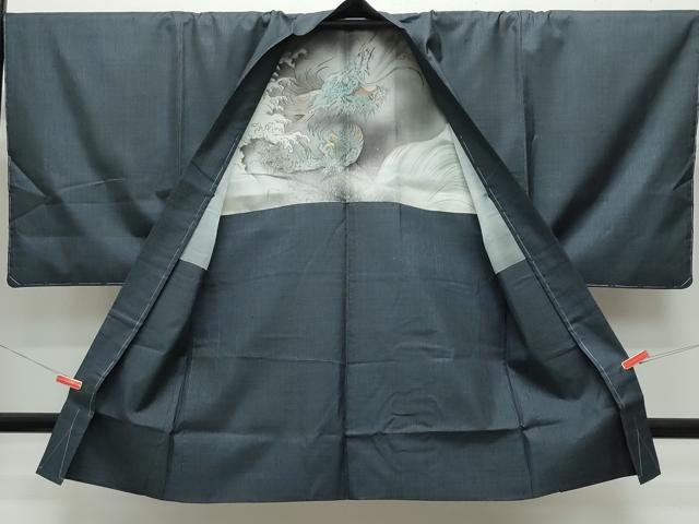 平和屋着物○男性 本場大島紬 アンサンブル 80亀甲 総詰め 正絹 逸品  