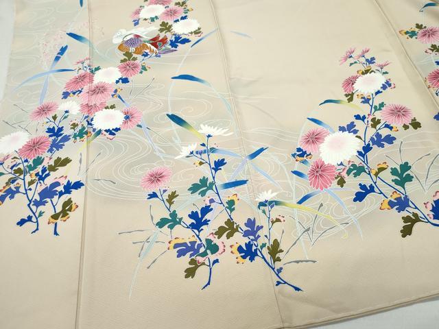 平和屋着物○訪問着 流水鴛鴦草花文 正絹 逸品 CAAW3704vf