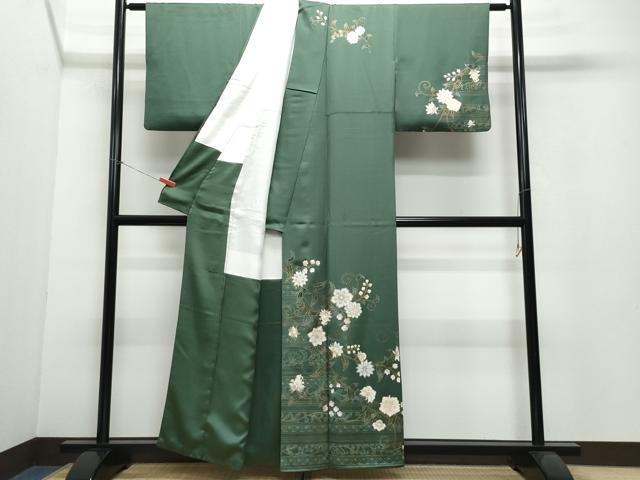 平和屋着物○訪問着 更紗花唐草文 金銀彩 正絹 逸品 CAAW3705vf