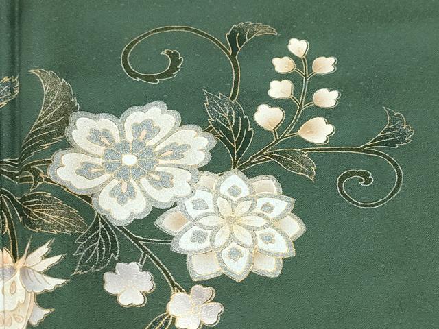 平和屋着物●訪問着　更紗花唐草文　金銀彩　正絹　逸品　CAAW3705vf 平和屋着物○訪問着 更紗花唐草文 金銀彩 正絹 逸品 CAAW3705vf