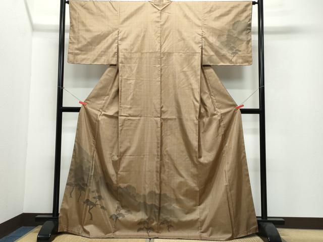 平和屋着物●訪問着　本場染大島紬　遠山松文　正絹　逸品　CAAW3721vf