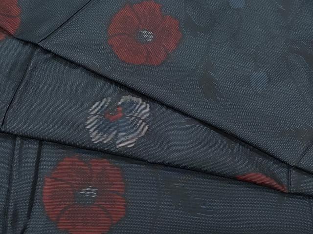 平和屋着物●本場大島紬　舞花文　正絹　逸品　CAAW3731vf