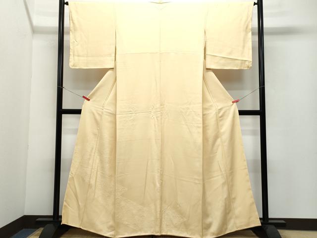 平和屋着物●色留袖　色無地　青海波地紋　淡香色　正絹　逸品　CAAW3747vf