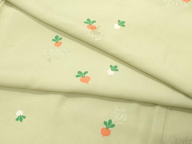 平和屋着物●長襦袢　袷　成り物　草花地紋　正絹　逸品　CAAW3755vf