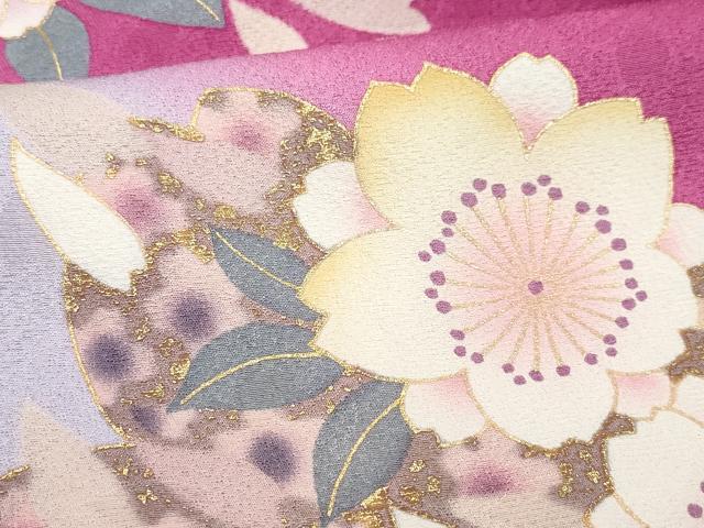 平和屋着物○豪華振袖 舞桜 金彩 正絹 逸品 CAAW3763vf