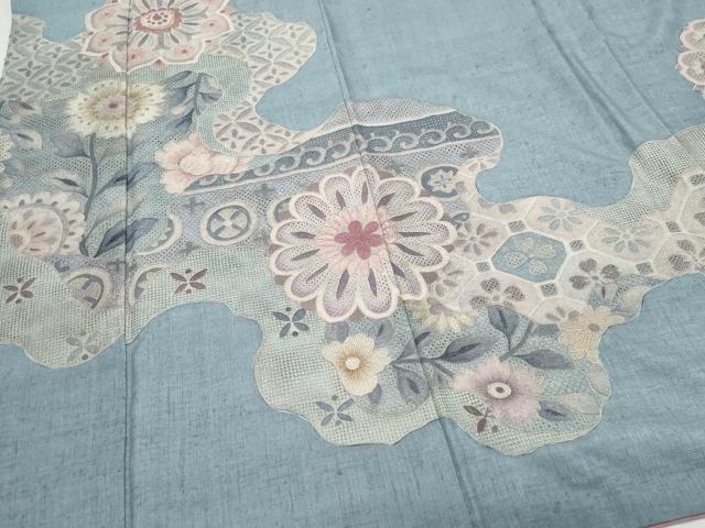平和屋着物▽中国三大刺繍 スワトウ刺繍 汕頭刺繍 総刺繍 訪問着 結び